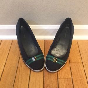 Navy Tommy Hilfiger Flats